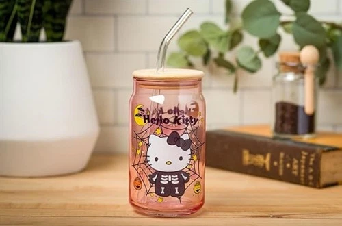 Silver Buffalo Hello Kitty Skeleton Tumbler