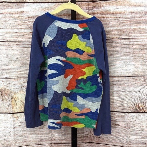 Boden Blue Camo Long Sleeve T-shirt Size 8 (M) - Picture 3 of 8
