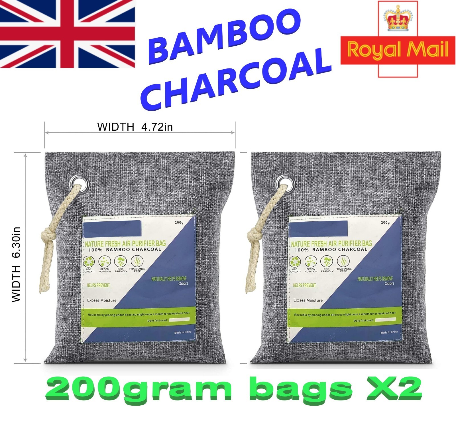 X2 Motorhome Air Purifying Bag Natural Odor Eliminator Dehumidifier Vehicle