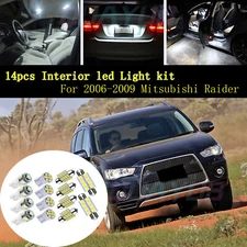 14Pc Car Interior LED Super White Light Bulb Kit for 2006-2009 Mitsubishi Raider