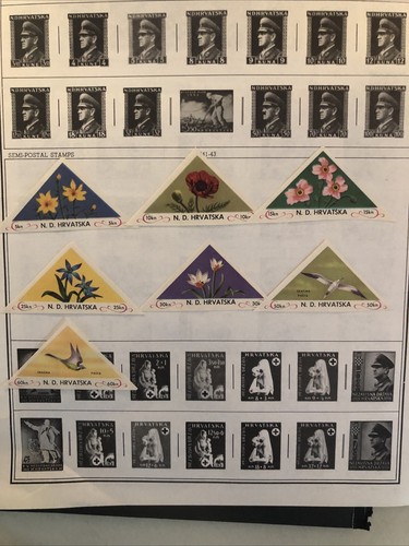 Collection Of Foreign On Cards Mint Used Europe France Dutch Indies Ireland - Picture 12 of 16