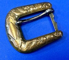 Small Ornate Gold Color Ranger Style Replacement Flower Swirl Belt Buckle