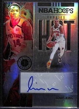 2019-20 Panini Hoops Premium LOUIS KING (RC) Pistons Hot Signatures Silver AUTO