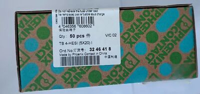 50pcs Phoenix Contact TB 4-HESI (5X20) I 3246418 Fuse terminal