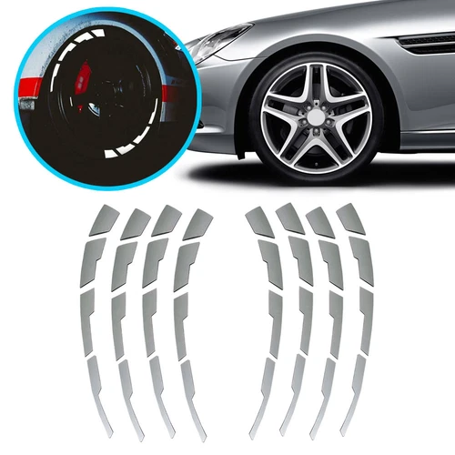 8 Groups White Car Tire Reflective Lettering Sticker Blade Style Decor Decals - Bild 9 von 11