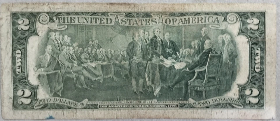 USA 1976 Series $2 Note K 00250283 A - Image 2 of 2