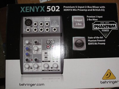 Behringer Xenyx 502S 5-channel Analog Streaming Mixer - NEW