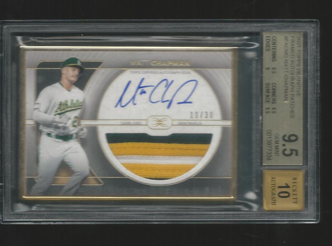 Topps definitive MATT CHAPMAN framed auto patch 10枚限定 直筆 