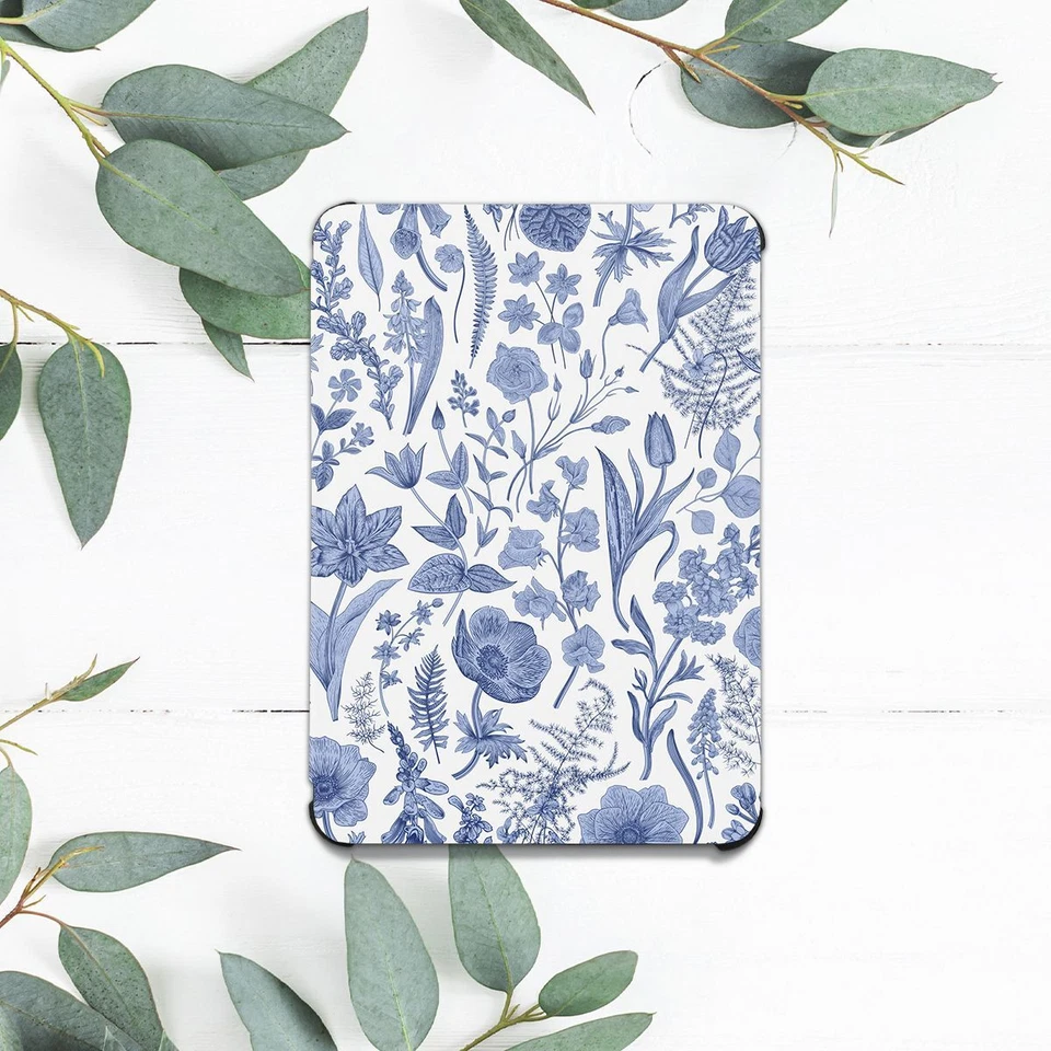 Blue Botanical Flowers Floral Case For All-new Kindle 10th Gen Kindle Paperwhite - Image 2 of 3