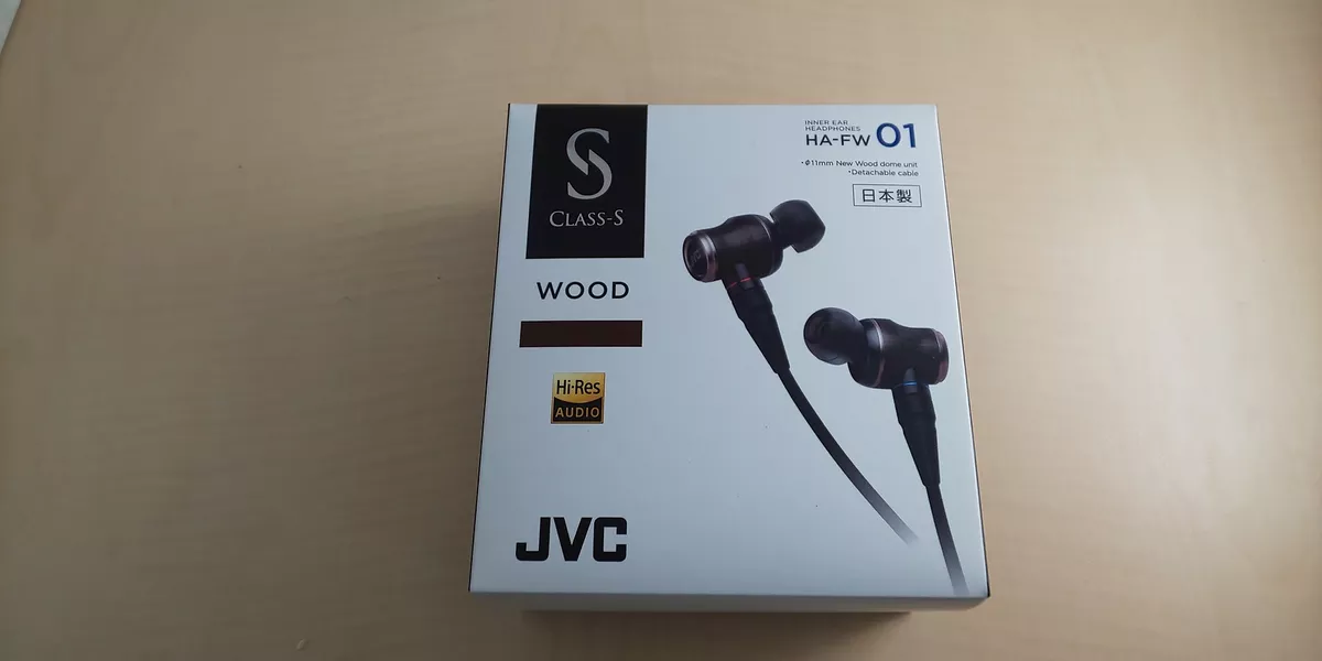 JVC HA-FW01 CLASS-S WOOD series Canal type earphone re-cable