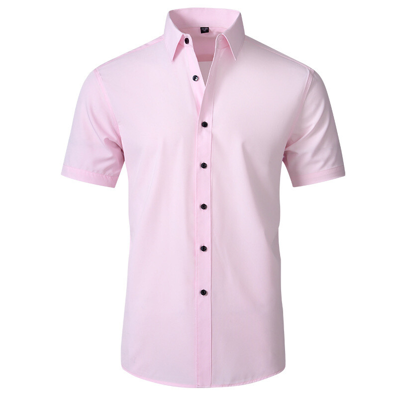 mens dress shirts short sleeve slim fit Mens Modern Stretch Breathable Short Sleeve Dress Shirts Mens Slim Fit Casual Business Button Down Formal Shirt