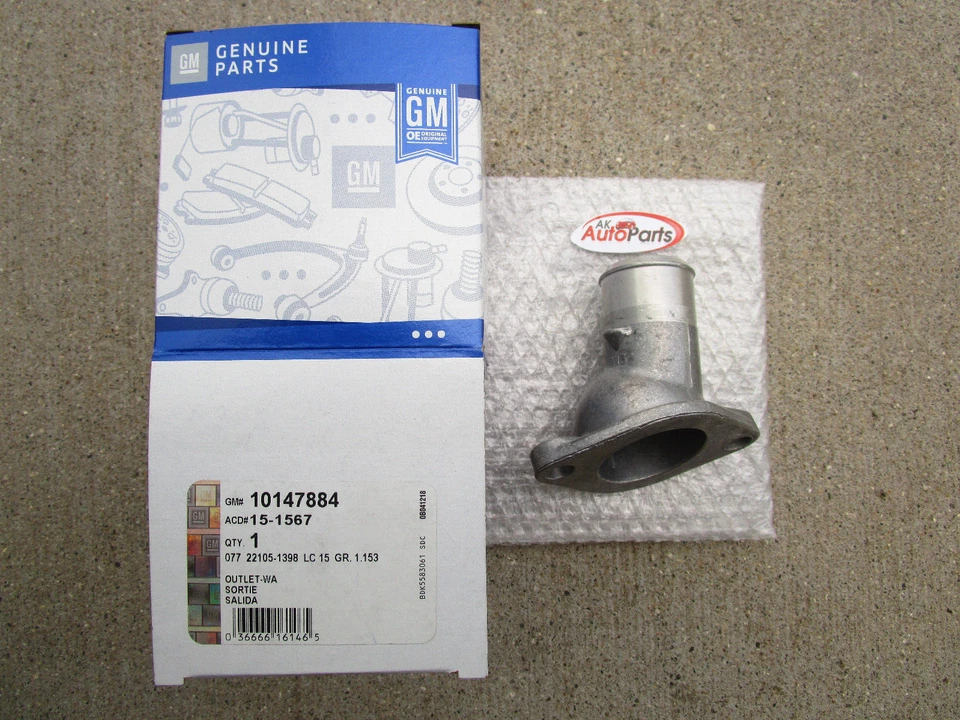 GM CHEVY GMC 10147884 CARCASA REFRIGERANTE MOTOR SALIDA DE AGUA FABRICANTE DE EQUIPOS ORIGINALES NUEVO Foto 2 de 4