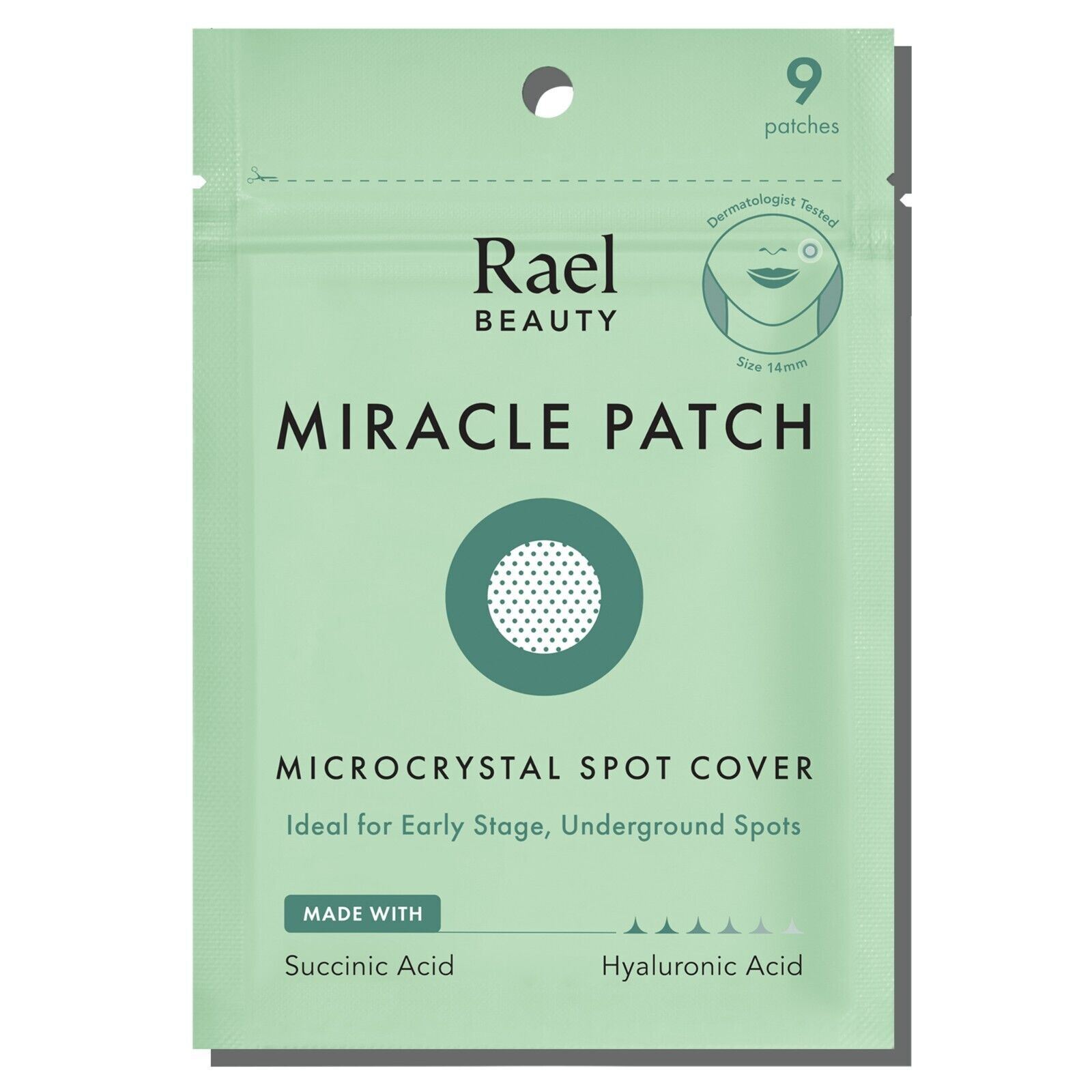 Rael Acne Pimple Patches, Microcrystal Spot Cover, with Tea Tree Oil (9 Count)