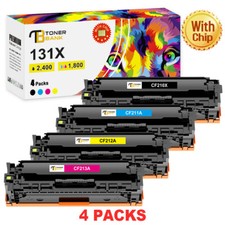 4 Toner Cartridges For HP Laserjet CF210A Pro 200 Color MFP M276nw M251nw M276n