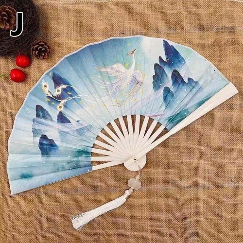 Vintage Folding Fans Bamboo Animal Printed Hand Held Fans Wedding Party FavorsP - Picture 22 of 26