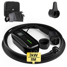 EV PHEV Charging Cable Type 2 UK Plug Mains Home Electric Hybrid Car Charger 8M