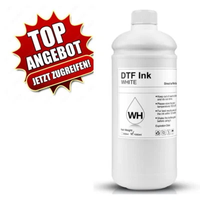 PRINTBOX 1 Liter DTF Tinte Weiß für den Transferdruck Direct to Film Textildruck