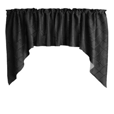 Pintuck Taffeta Swag Window Valance Small Window Kitchen Bedroom Curtain 