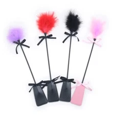  Flirt Feather Whip Spank Flogger Clit Tickler BDSM Bondage Slave Erotic Adult