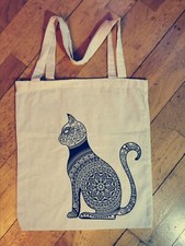 Sac shopping réutilisable pour chat conçu à la main
