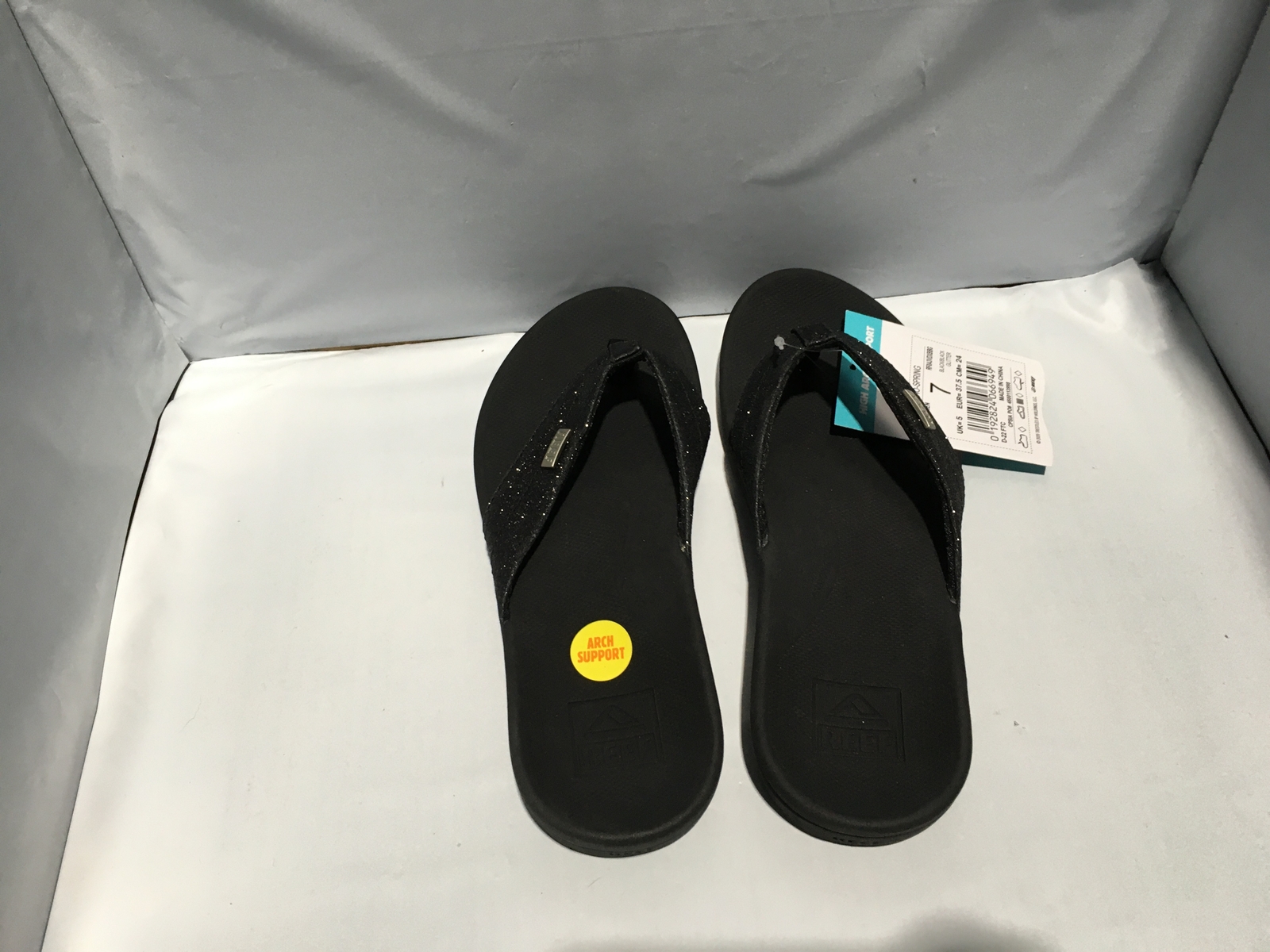 Reef OrthoSpring Women's Black Glitter Sandals (US 7/ EU 38/ UK 5) eBay