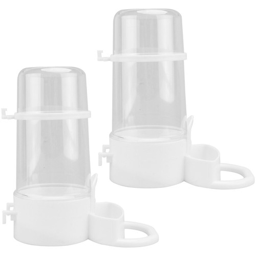 2 Pcs Poultry Drinking System Birds Waterer Automatic Feeder Feeding Bowl