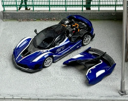 LT 1:64 Blue FXXK EVO Super Racing Sports #27 Model Diecast Metal Car - Picture 1 of 11