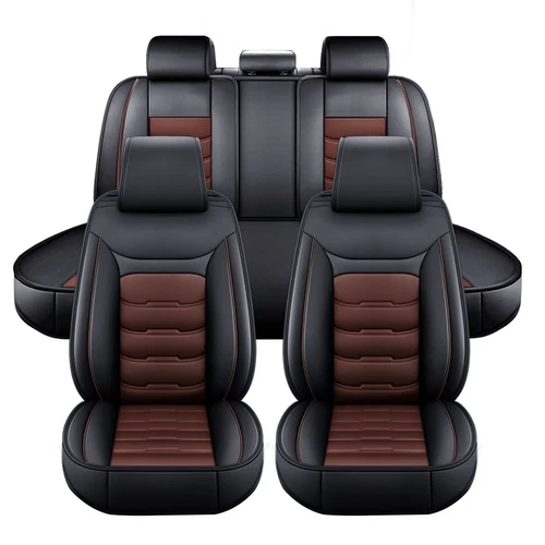 For Toyota RAV4 Car Seat Covers 5-Seats Front & Rear Protector Leather Full Sets - Imagen 20 de 26