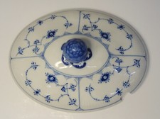 Royal Copenhagen 214 ovaler Terrinen Porzellan Deckel Musselmalet Riflet