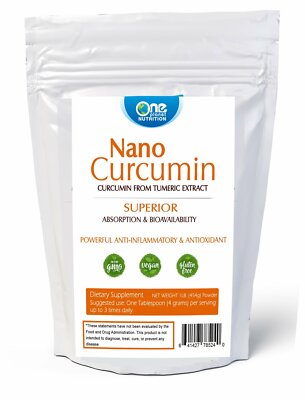 One Planet Nutrition Nano Curcumin Powder - 16 oz (454 Servings) - Family Size