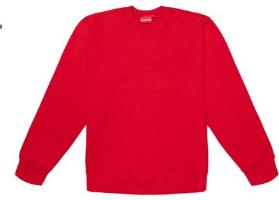Supreme Cutout Logo Crewneck Red Men's Size Small Red New