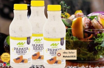 Maika`i Hawaiian Papaya Seed Dressing, 16 Ounce FRESH Made in Hawaii (Lot of 3)