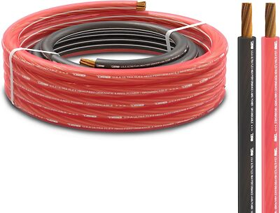 #ad DS18 PW 4GA 5BK 20RD 4 GA Ultra Flex Power Wire 5ft Black And 20ft Red $20.95