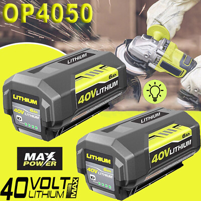 1-2PACK For Ryobi 40 Volt 6.0Ah Battery High Capacity Lithium lot OP4050 OP40602