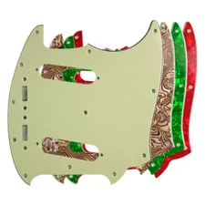 Guitar Parts For  US Mustang Guitar Pickguard Scratch Plate Flame Pattern