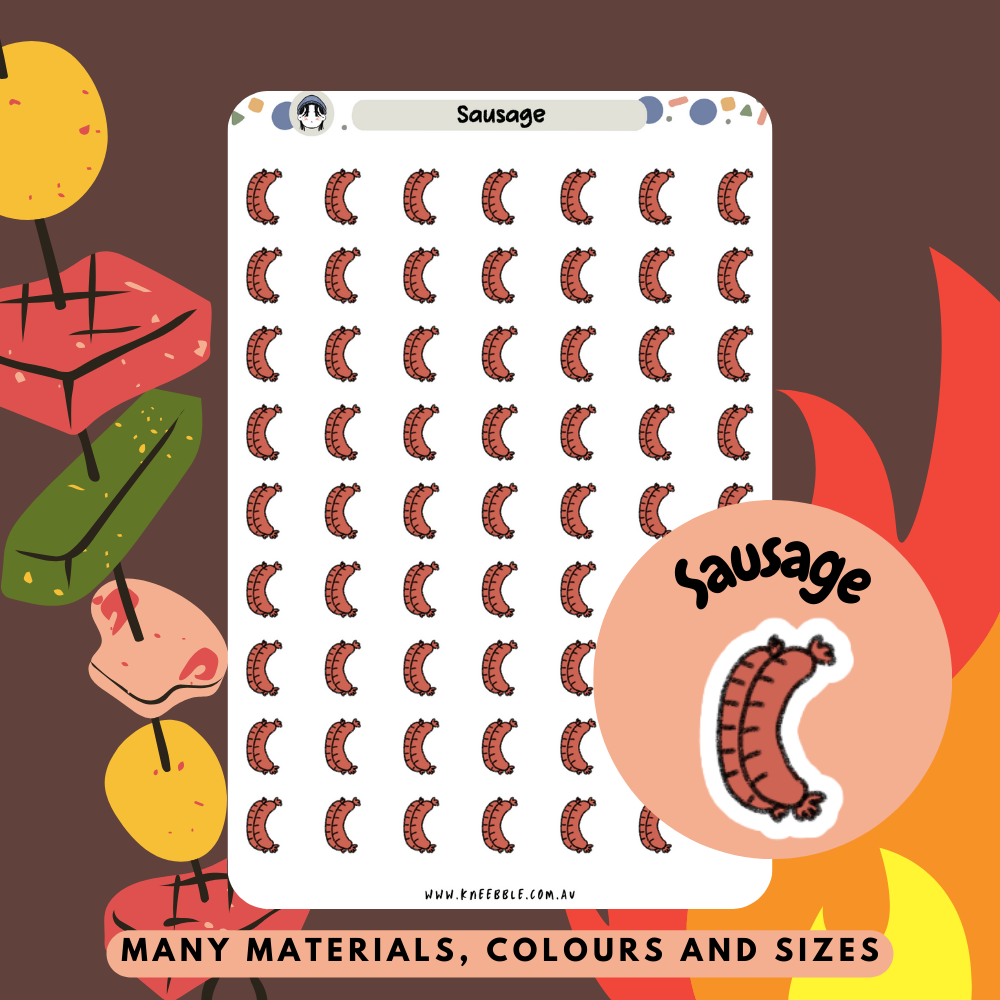 Sausage Meal Planning Stickers for Organizing Recipes Efficiently