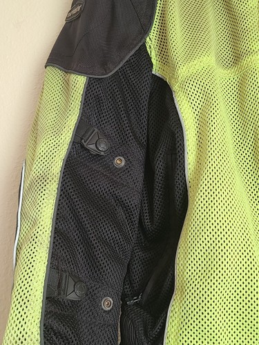 Tour Master Intake 3.0 Mens Biker Motorcycle Jacket volt green size M / 42 - Picture 14 of 14