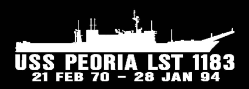 USS PEORIA LST 1183 décalcomanie silhouette marine américaine USN militaire - Photo 1 sur 6