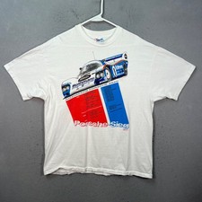 Vintage 90s Porsche 962C Rothmans Racing IMSA T Shirt White XL