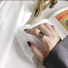 Gold Snake Ring Red Enamel with Green Eyes Unique Adjustable Jewelry Gift