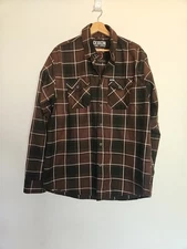 Mens Dixxon Flannel Pantera CFH Brown Cowboys From Hell SIZE LARGE 