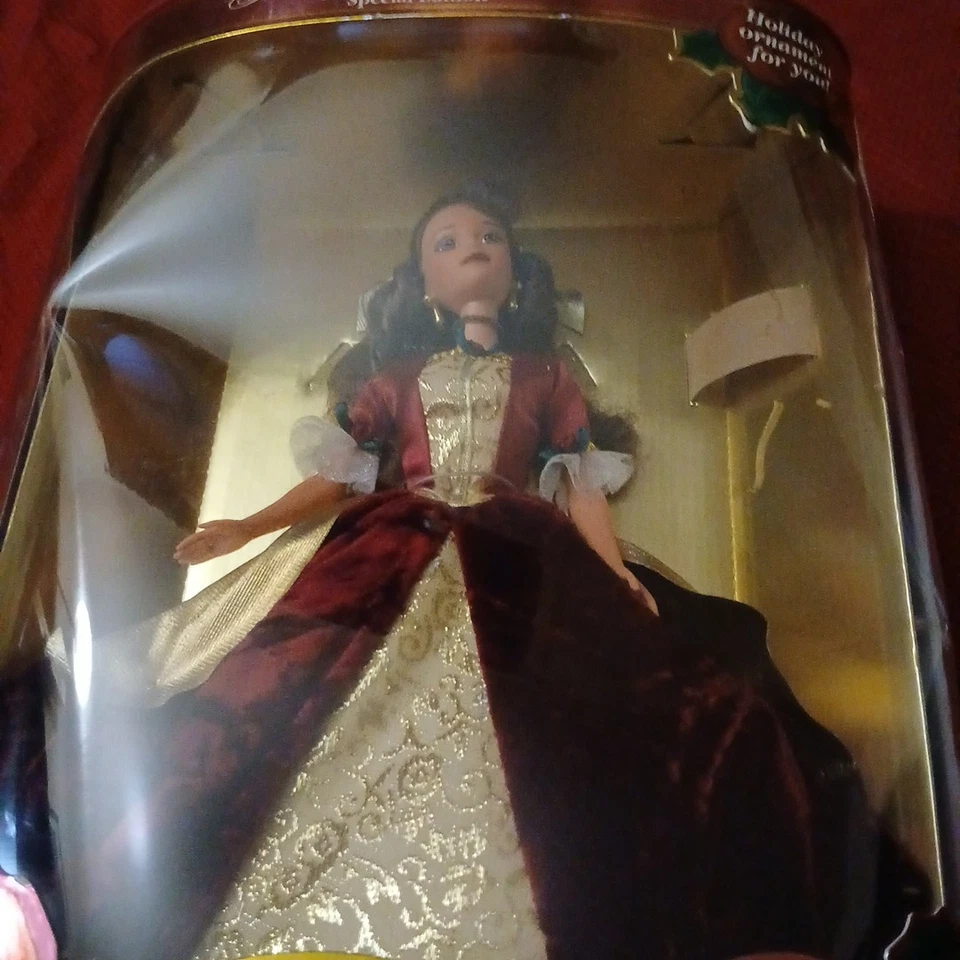 Muñeca Barbie Holiday Princess Belle Disney 1997 La Bella y la Bestia 16710 nueva Foto 2 de 4