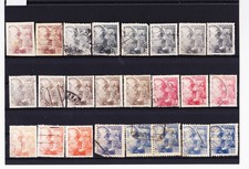 Spain España Timbres Espagne 24 valeurs différentes à l'effigie de F. Franco