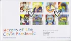 GB ROYAL MAIL FDC FIRST COVER 2022 STAMP SET HEROES OF COVID PANDEMIC LONDON
