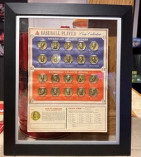 1969 Citgo Baseball Coins Complete Set (20) With Backer Board Framed Nice!