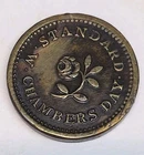 SOVEREIGN COIN WEIGHT ANTIQUE NUMISMATIC HALF GUINEA GOLD SCALES WEIGHT BRASS