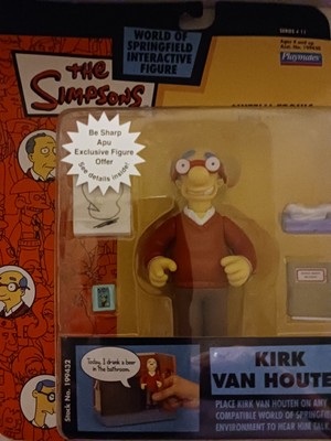 The Simpsons ~ Kirk Van Houten ~ Interaction Figure Series #11 Mint Sealed 2002 