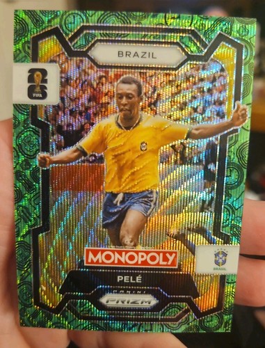 Pele [Four Corners Green Wave] #16 2026 Panini Prizm Monopoly FIFA World Cup card