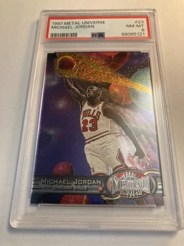 1997 Metal Universe #23 Michael Jordan PSA 8 NM-MT