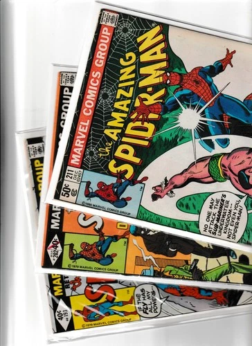 MARVEL AMAZING SPIDER-MAN *WOW BRONZE AGE LOT* OF 3 COMICS #s193/202/211 *💥*👀*